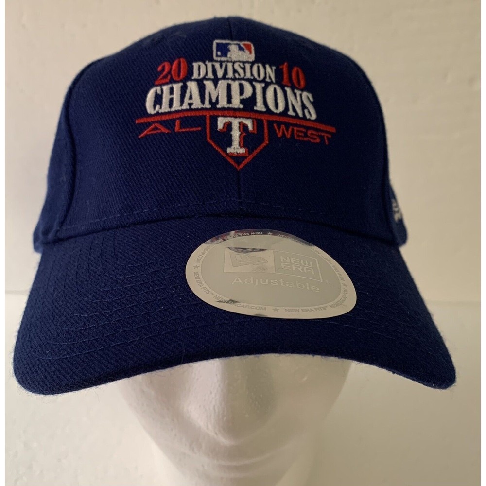 New Era MLB Adjustable Cap Hat Texas Rangers 2010 AL West Division Champs NEW